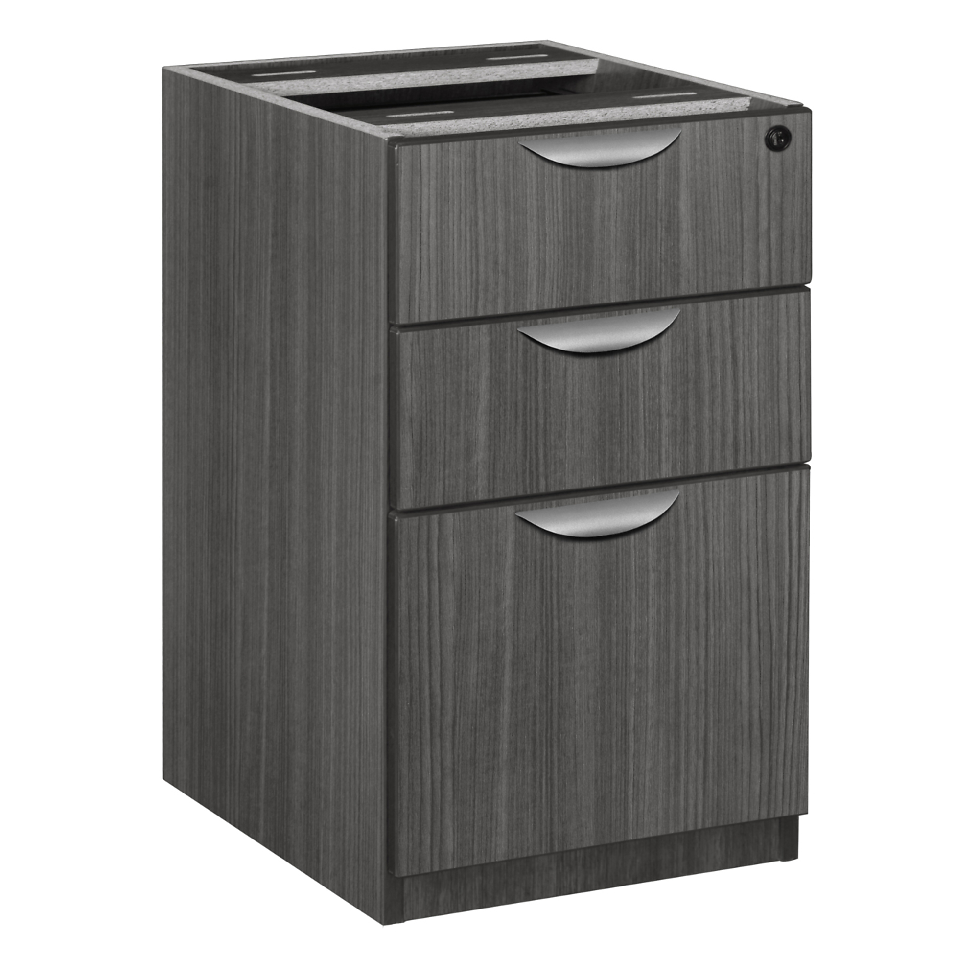 Regency Legacy Box-Box-File Pedestal Drawer Unit — Ash Grey, Lockable, Model# LPBBF22AG